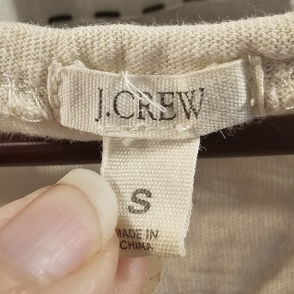 J. Crew Cream Ruffle Tank Top - Picture 3 of 7